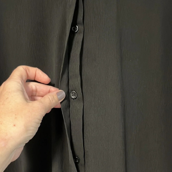 WORKHALL black button down tunic size small - Picture 5 of 6